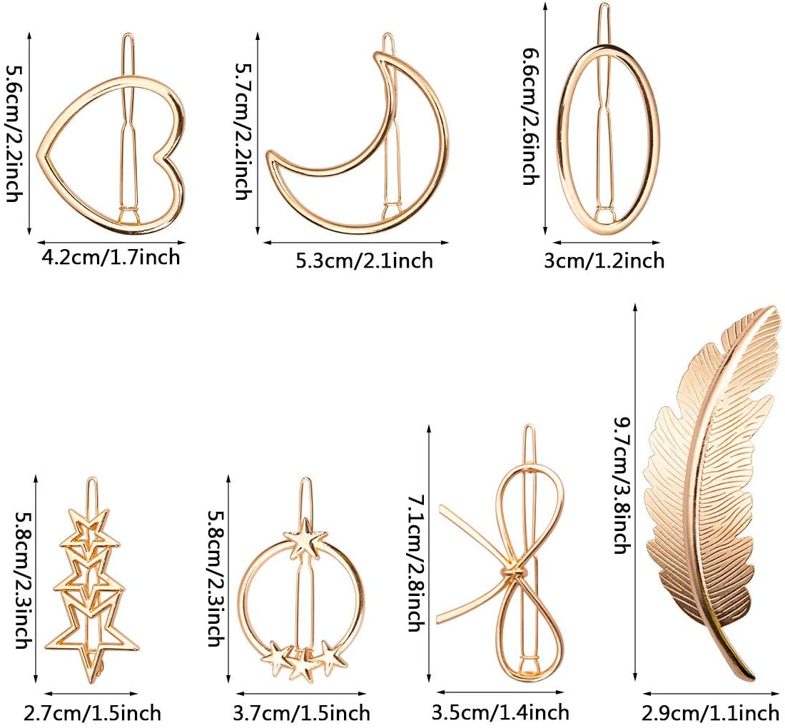14 Pack Metal Hair Clips for Women Girls Fashion Geometry Hairpins Accessories Styling for Party and Daily Wearing - Image 4