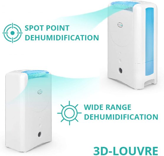 EcoAir Desiccant Dehumidifier DD122FW MK5 Classic with Ioniser & Silver Filter - 7L / Day - Image 4