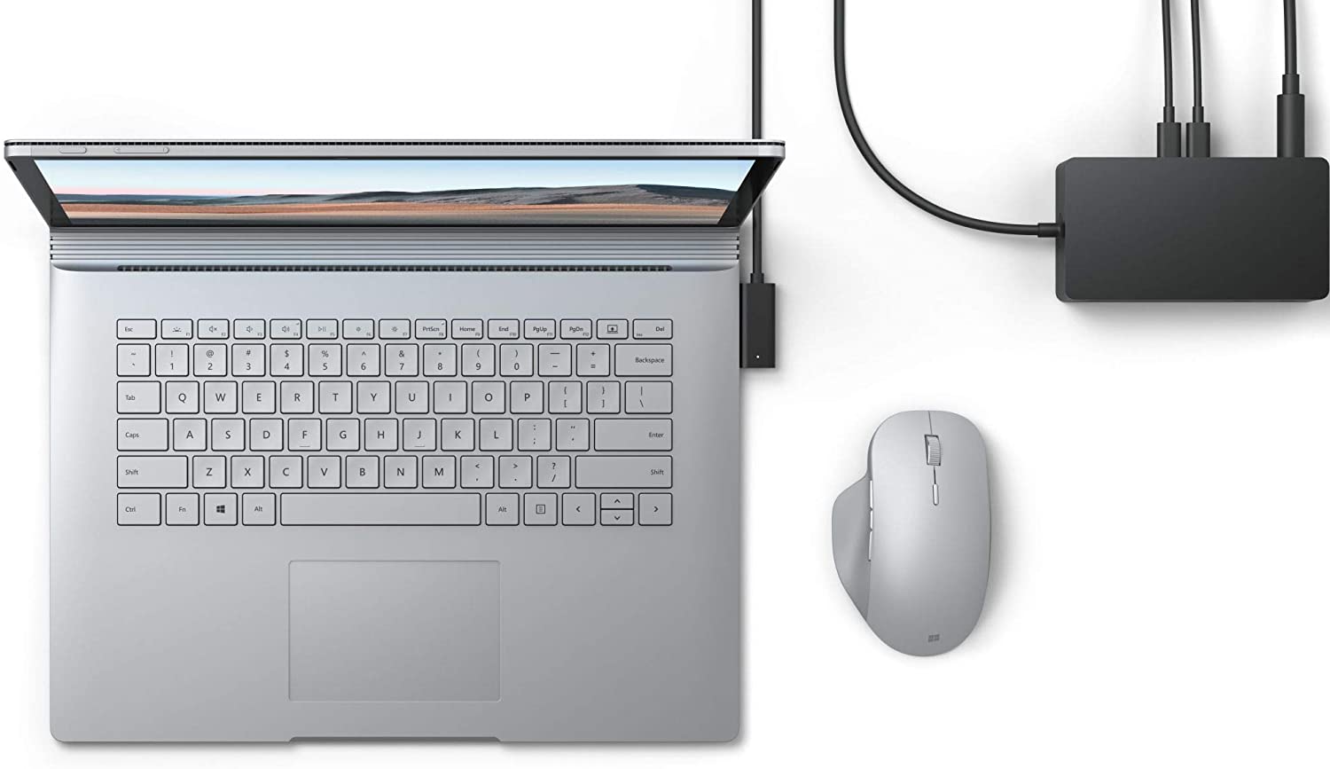 Microsoft Surface Dock 2 (4x USB-C, 2x USB-A, Gigabit Ethernet port, Audio port), Black - Image 4