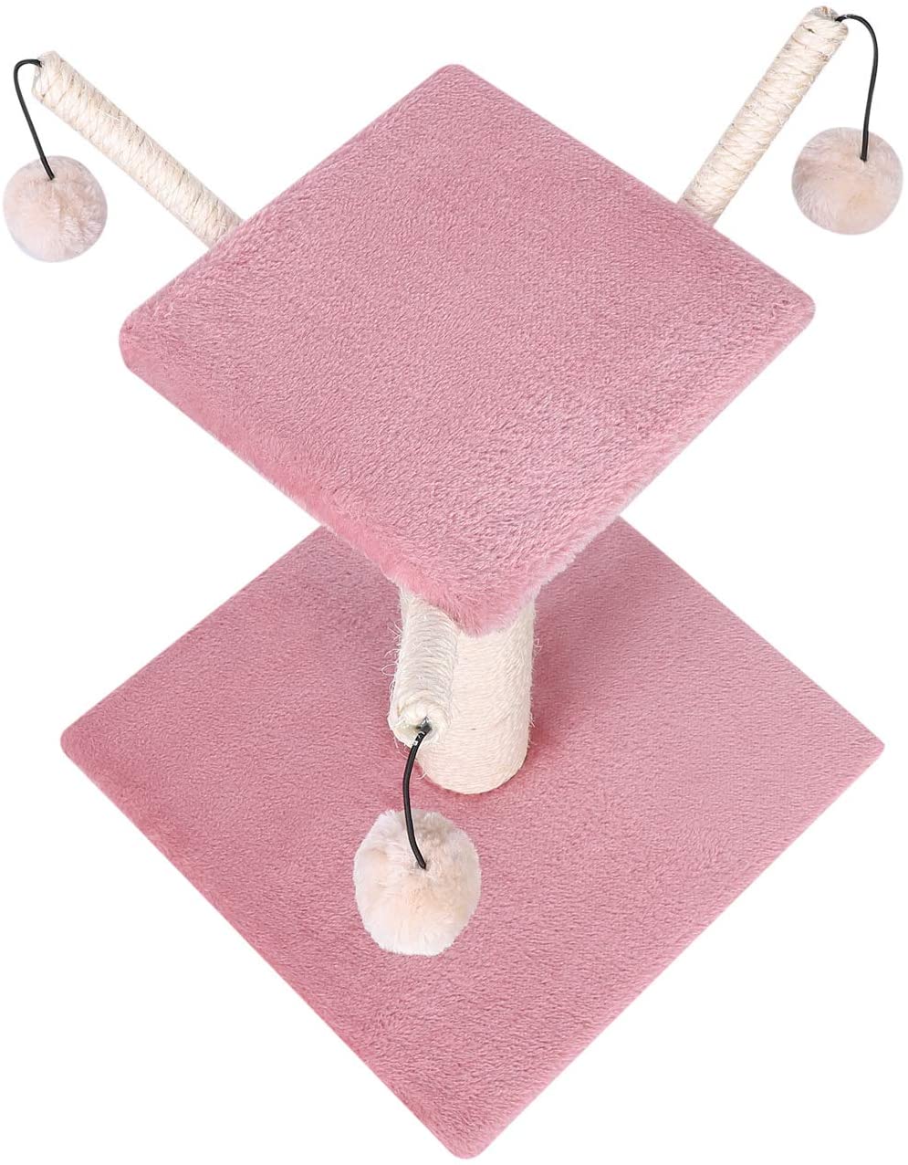 Qchomee Natural Sisal Cat Scratching Post Cat Play Tree Towers Sturdy