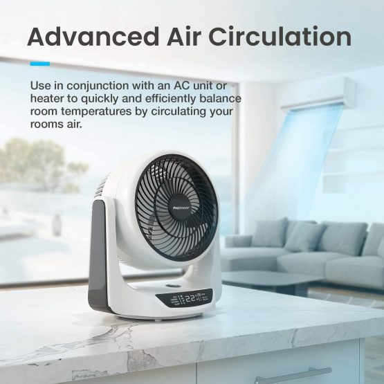 Pro Breeze 10” DC Air Circulator Fan - Ultra Quiet - Automatic Oscillation, 9 Fan Speeds, 4 Operational Modes, Timer, LED Display & Remote Control. Perfect for Desks, Bedrooms & Offices - Image 3