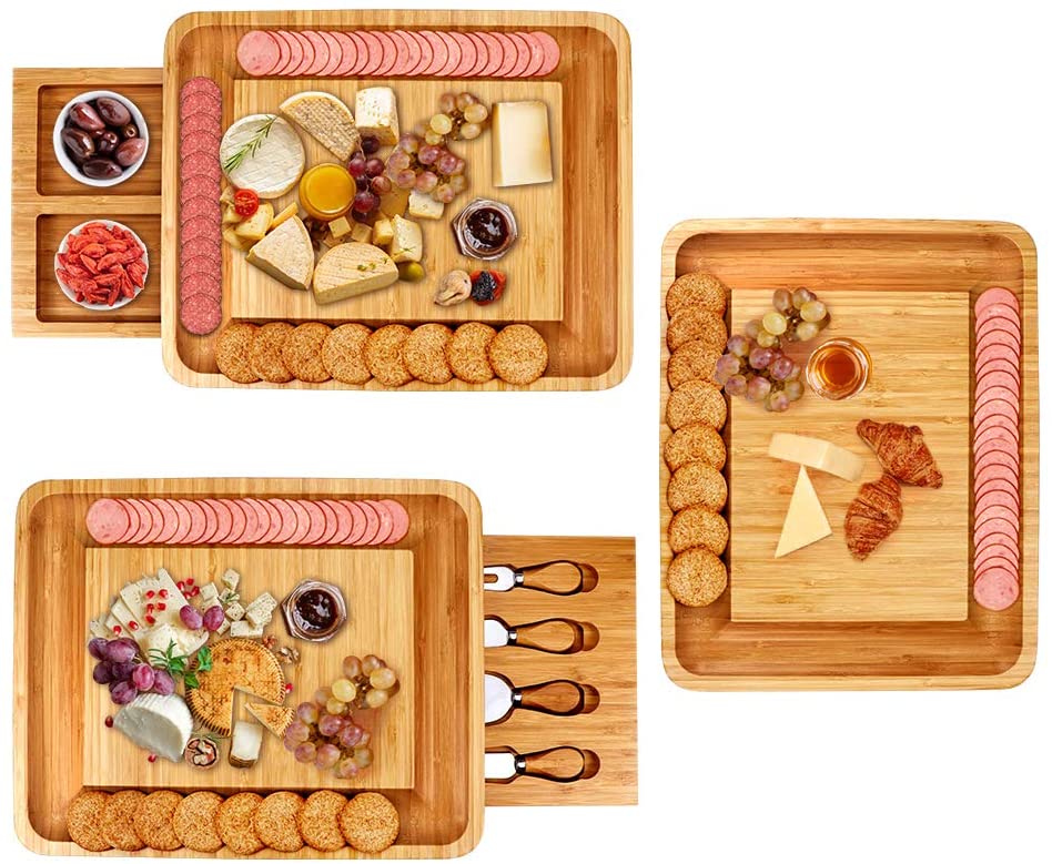 Bamboo Cheese Board with Cheese Tools - Image 4