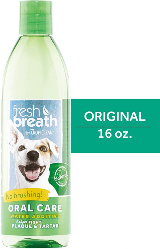TropiClean Dog Breath Freshener - Oral Care Water Additive for Dogs, Pets, Cats I No Brushing I Fights Plaque & Tartar - 473 ml