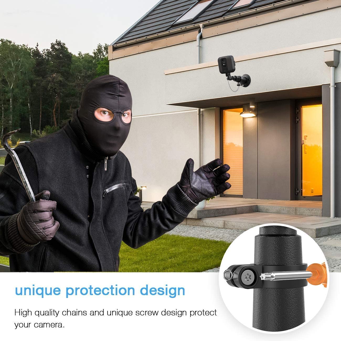 Anti-Drop/Anti-Thief Security Chain for SimpliSafe Outdoor Camera | UK