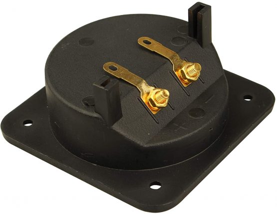 Jopto 2-Way Speaker Box Terminal DIY Home Car Stereo Binding Post Square Spring Cup Connector Acoustic Component Subwoofer Plugs Professional Speaker Junction Box Back Panel Universal Block (Black) - Image 3
