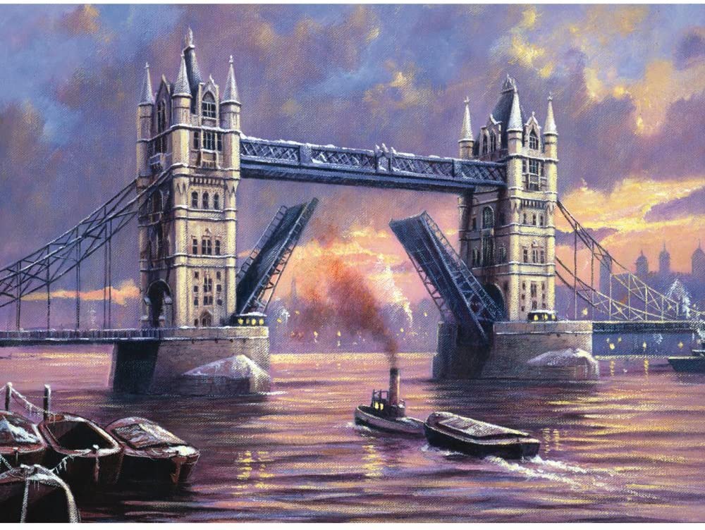Royal & Langnickel 11 x 15 inch Tower Bridge Pre-Printed Paint by Number Painting Set, Blue