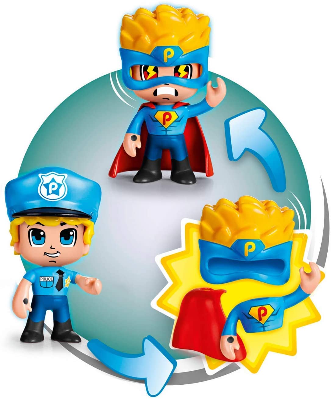 Giochi Preziosi Pinypon Action Police Station with 2 Mix&Match Characters and Accessories, Multi-coloured - Image 4