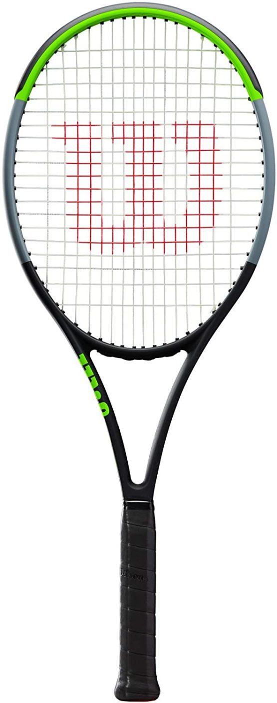 Wilson Tennis Racquet, Blade 100UL V7.0, Unisex, Grip: 4 3/8 Inch, Graphite, Green/Grey/Lime Green, WR014110U3