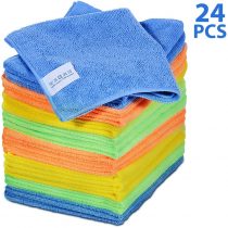 Masthome Cleaning Cloth,24pcs Lint Free Microfibre Cleaning Rags for Kitchen,Windows,Car Cleaning-Machine Washable, 40 X 30cm