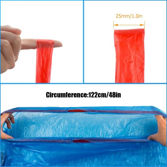 ASelected 50-60 Litres Rubbish Bin Bags 100 Pieces Drawstring Tall Kitchen Pedal Bin Liners - Large Strong Unscented Garbage Trash Plastic Bags (71cm x 64cm) - Image 4