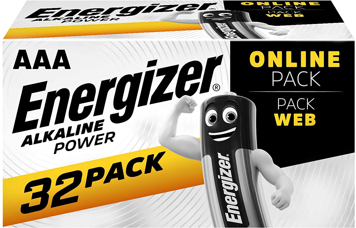 Energizer Alkaline Power, AAA Batteries (32 Pack), Triple A Battery 1.5V, Up To 50% Longer Lasting, For Everyday Devices