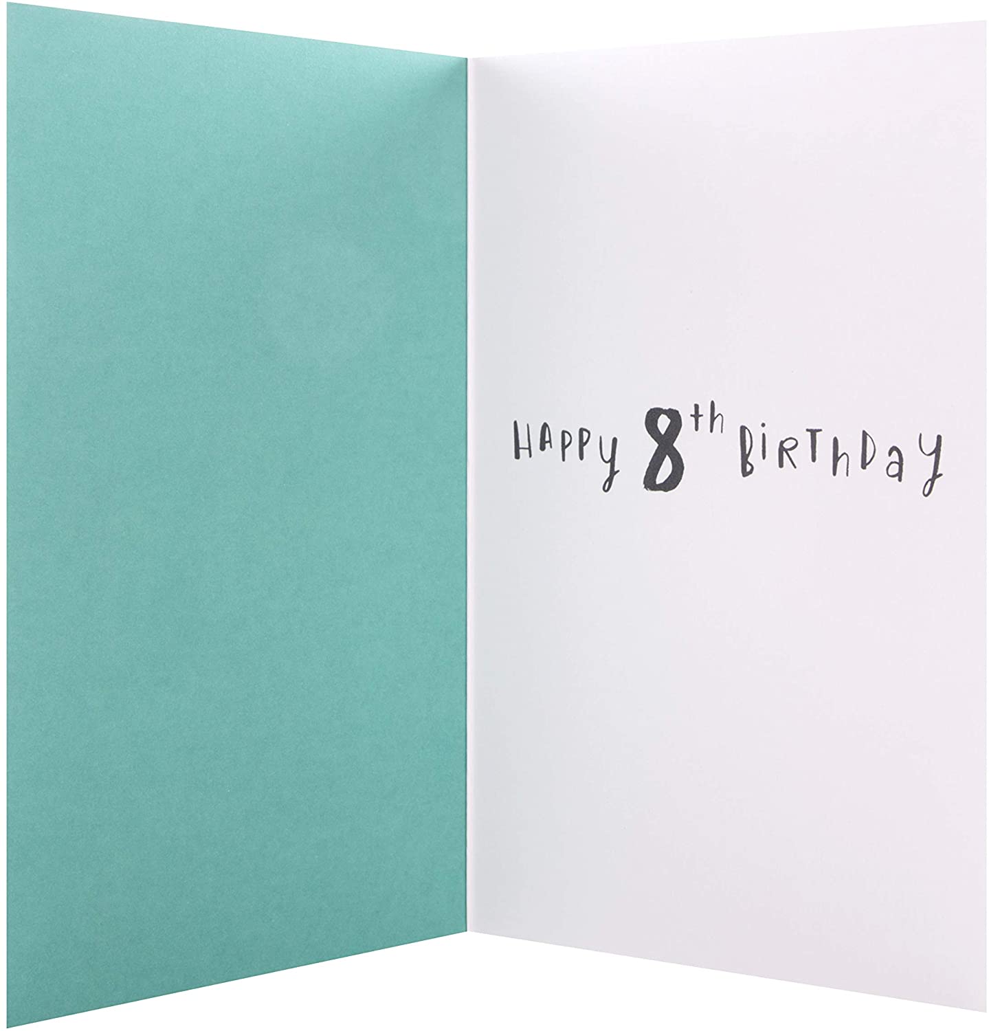 Hallmark Age 8 Birthday Card - Quirky Llama Design with Tassel And Pom, Multicoloured, Pack of 1 - Image 4