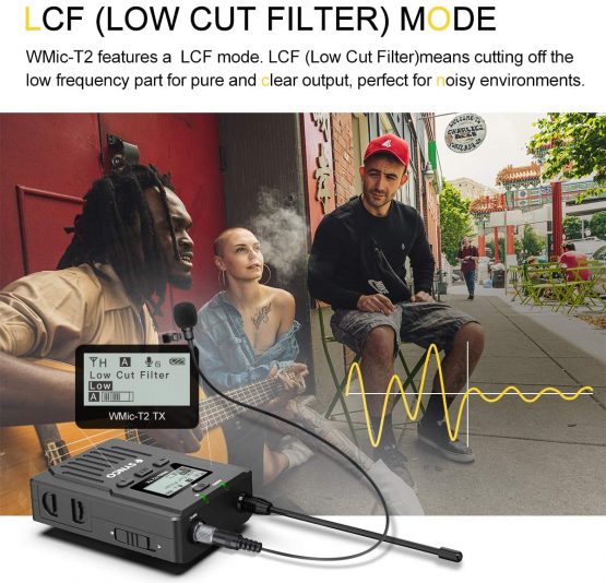 Wireless Dual Lavalier Microphone System, Audio Lapel Mic Transmitter Receiver Kit UHF 96 Channel 120m for DSLR Camera XLR Camcorder Canon Nikon Sony Panasonic, Synco WMic T2 [Official] - Image 4