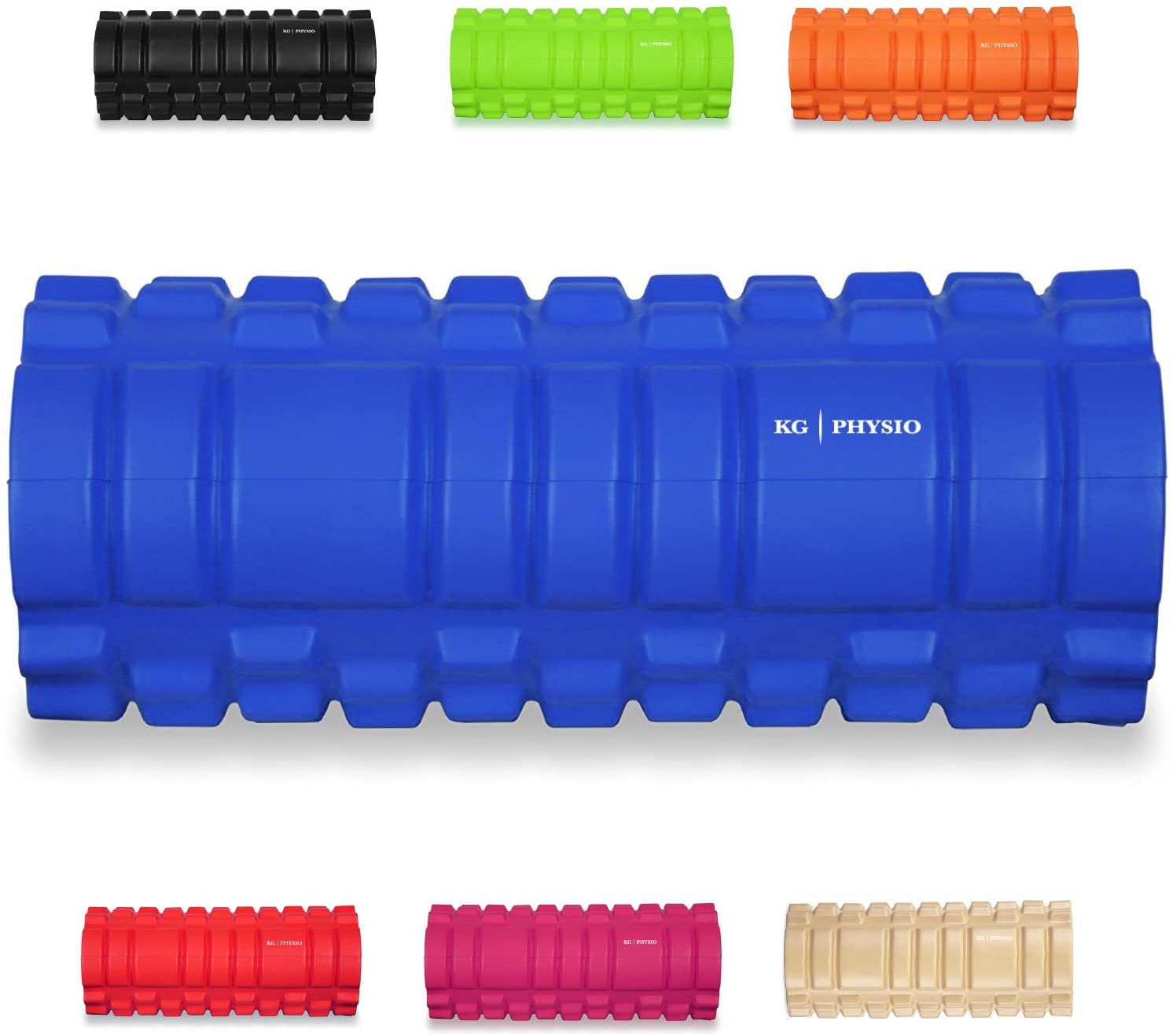 KG Physio Foam Roller for Back Legs & Arms, Ultra-Lightweight Foam Rollers for Muscles 3 Massage Intensities