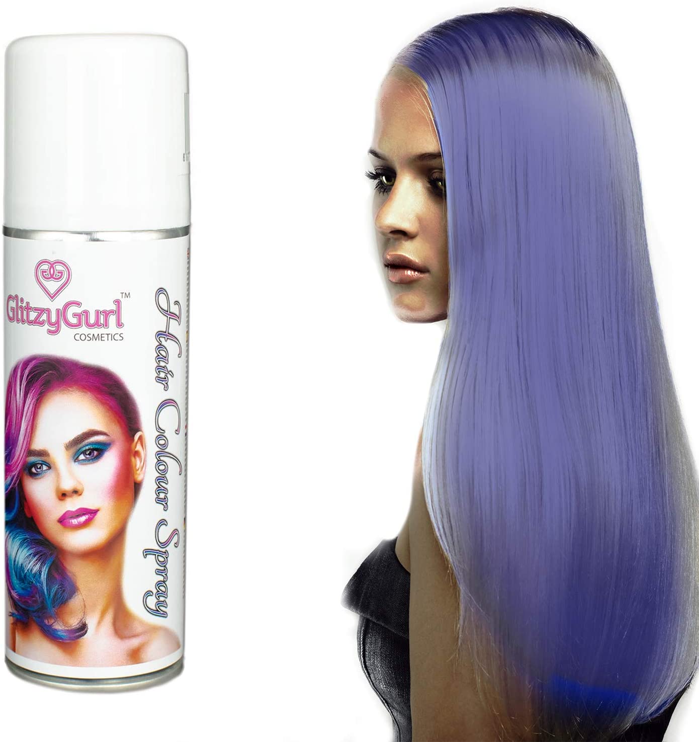 Hair Colour Spray 125ml Temporary Hair Kids Adults Halloween Temporary Dye Made in UK (Fluo Blue), 125 ml (Pack of 1)