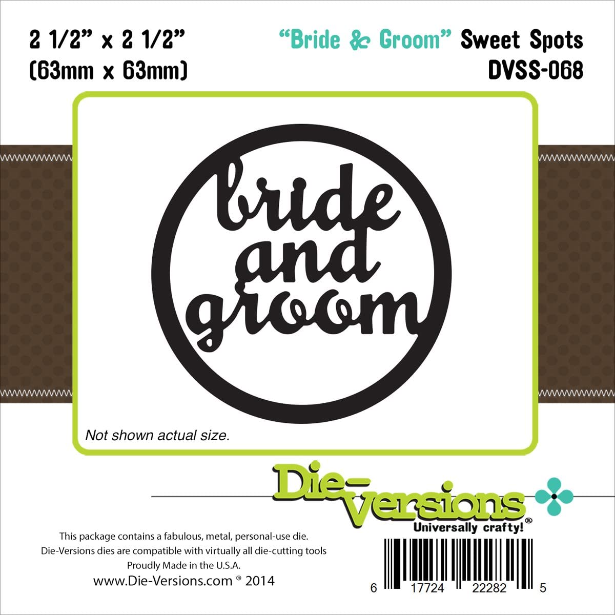 Sweet Spots Bride and Groom Word Design Die, Multi-colour