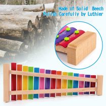 Metal Wooden Xylophone Knock Piano 15-Tone For Children Educational Preschool Learning Non-Toxic