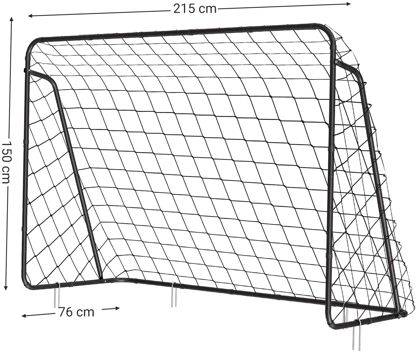SONGMICS Children's Football Goal, Football Net, Quick Setup, for Garden Yard, Park, Beach, Iron Tubes, PE Net - Image 4