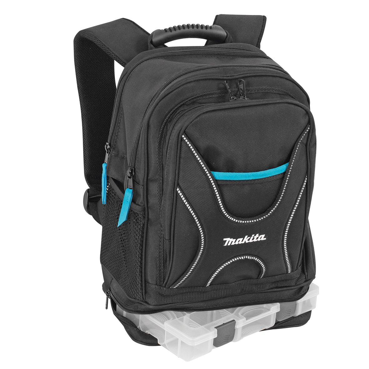 Makita P-72017 Professional Tool Rucksack with Organiser, Black, LARGE