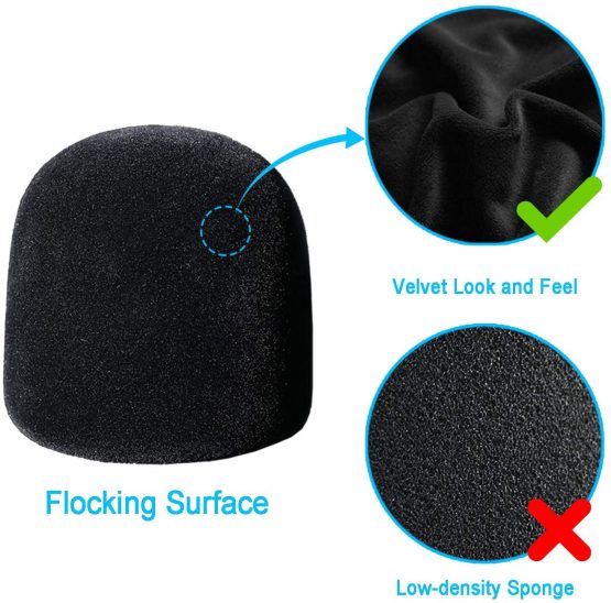 Flocked Foam Windscreen for Blue Yeti X - Mic Cover Pop Filter with Flocking Surface for Blue Yeti X Condenser Microphones by YOUSHARES - Image 4