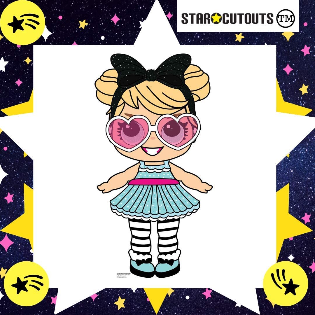 STAR CUTOUTS SC1435 Doll with Large Eyes and Shades Cardboard Cutout Create The Perfect Family, Anniversary, Wedding - Image 3