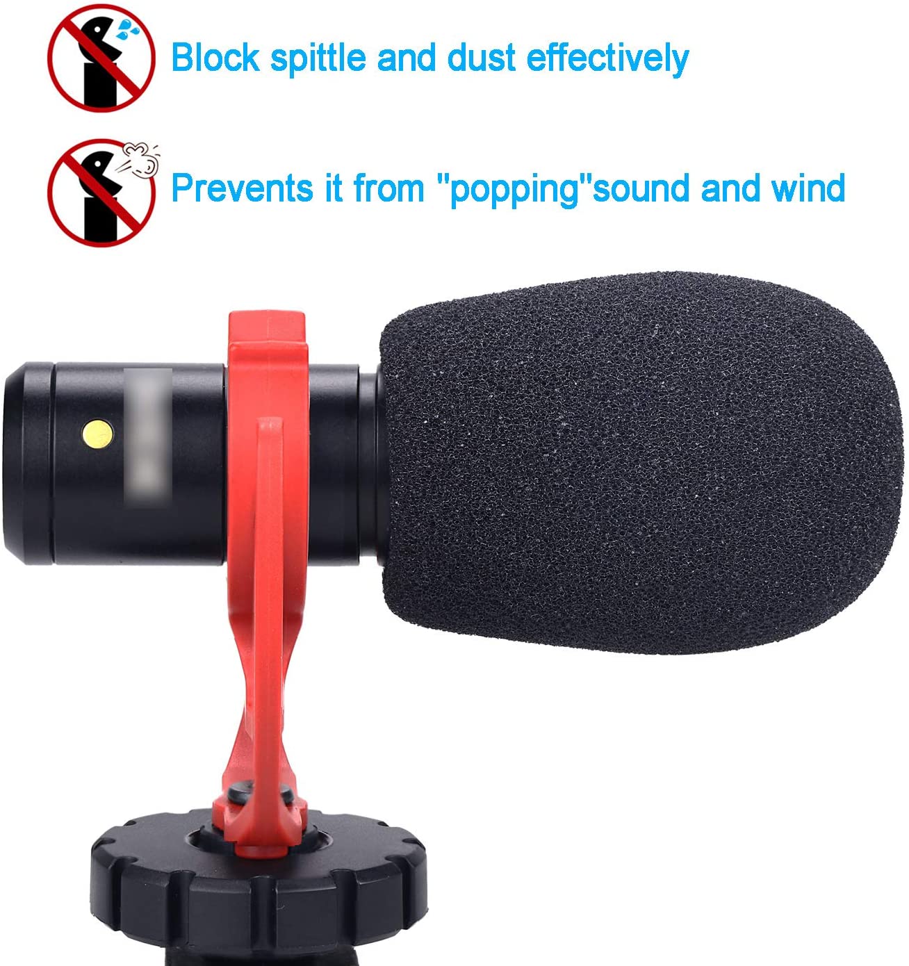 YOUSHARES VideoMicro Windscreen Foam Filter - Wind Shield Fits Rode VideoMic Me Me-L Compact Microphone (2 PACK) - Image 4
