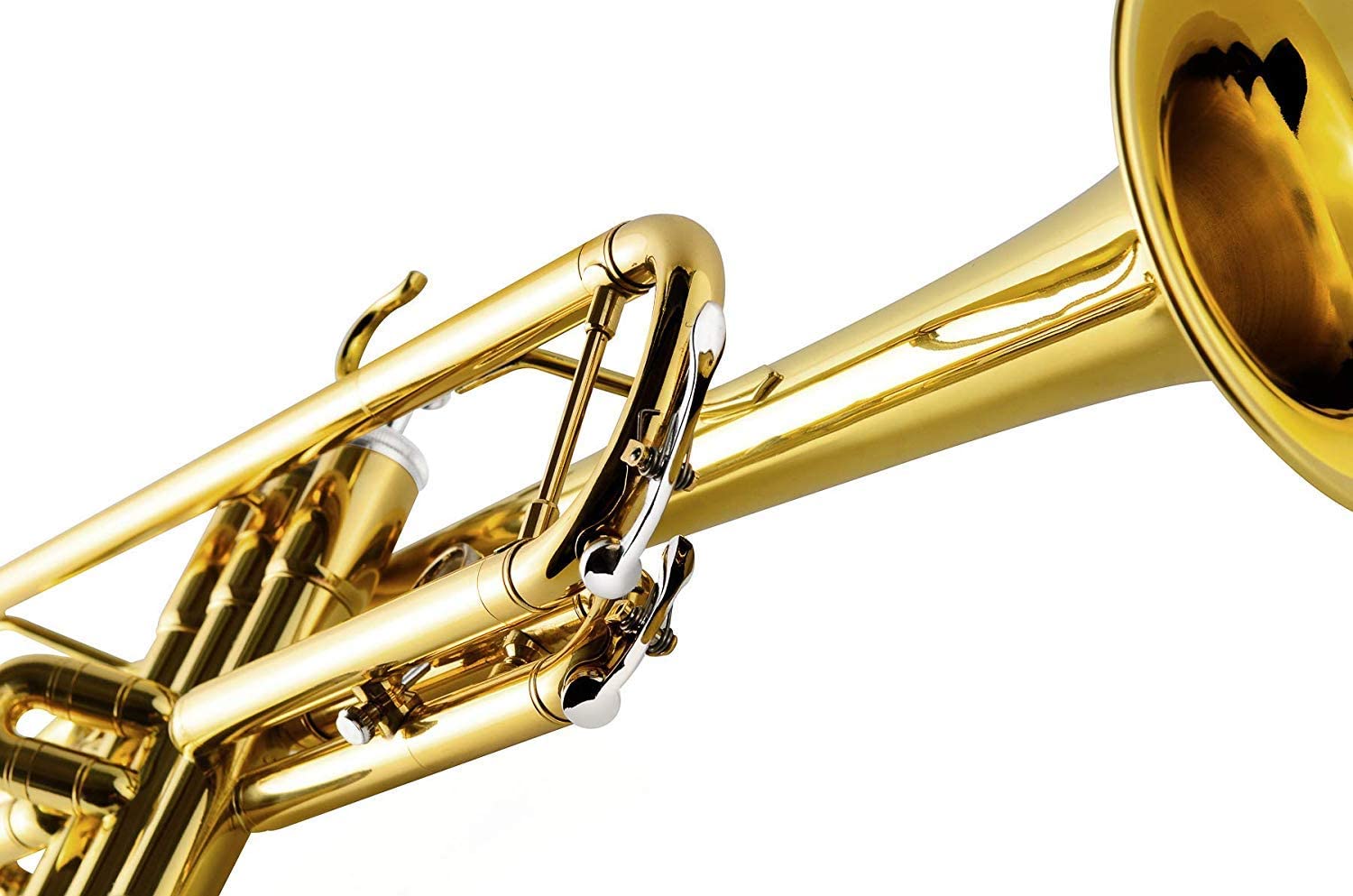 EastRock Nickel Plated Trumpet Bb Brass Standard Trumpet with Hard Case