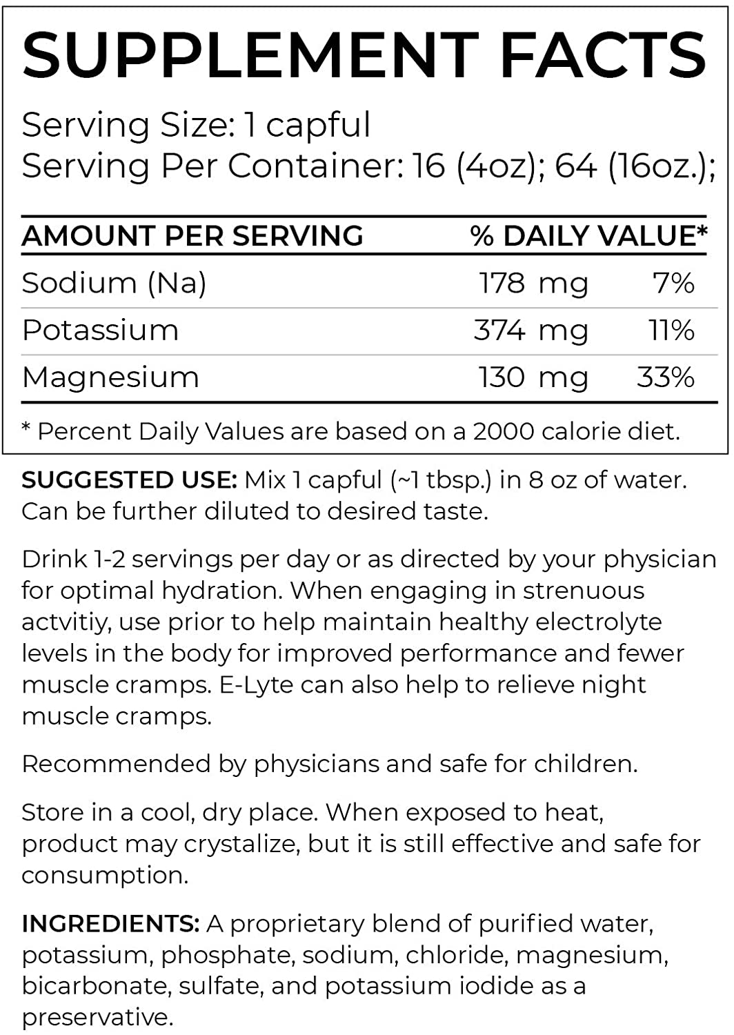 BodyBio e-Lyte, Liquid Electrolyte Concentrate for Clean Hydration Energy & Cramp Relief, No Sugar, No Artificial Flavors - Image 2