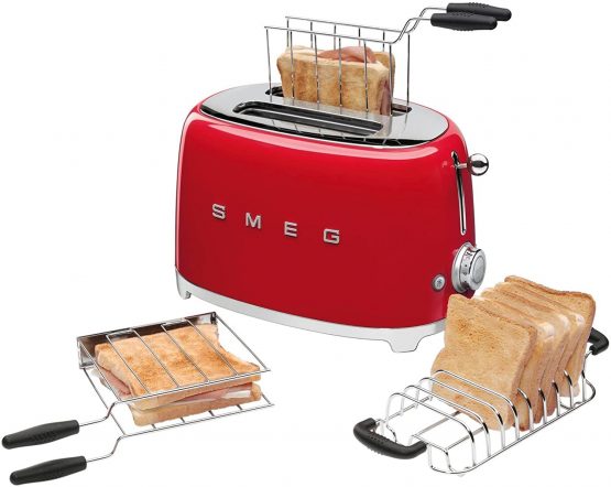 Smeg TSSR01 Two Frames for Toasting Sandwiches, for Toasters from TSF01 Series TSS401, Metal, Chrome - Image 3