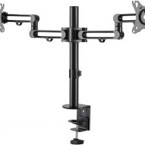 StarTech Desk Mount Dual Monitor Arm - Desk Clamp VESA Compatible Monitor Mount for up to 32 inch Displays - Ergonomic Articulating Monitor Arm - Height Adjustable/Tilt/Swivel/Rotating (ARMDUAL3)
