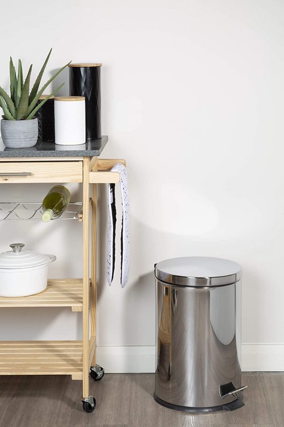 Premier Housewares Pedal Bin Stainless Steel, 20 L - Image 2