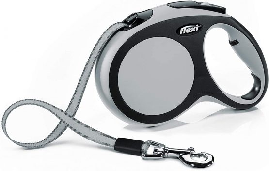 Flexi New Comfort Retractable Tape Lead, Large, 5 m, Grey