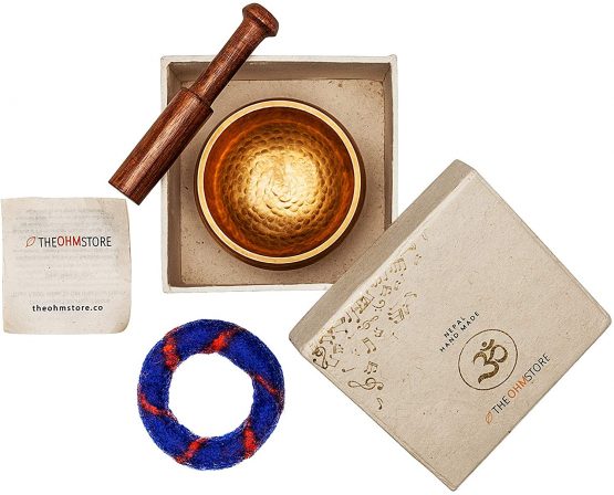 Tibetan Singing Bowl Set — Meditation Sound Bowl Handcrafted in Nepal for Healing and Mindfulness (3.5 Inch Bowl with Giftbox)