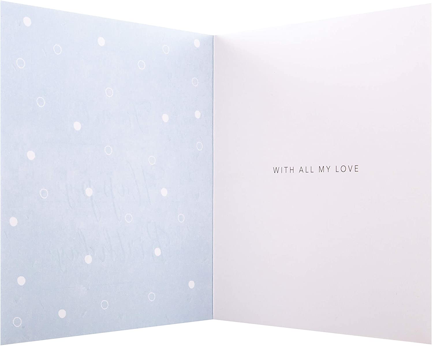 Hallmark Birthday Card for Fiancé - Contemporary Embossed Text Design, white|grey|silver|pink, 18cm x 16cm - Image 4