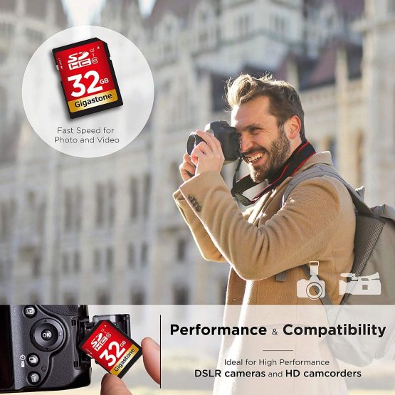 Gigastone 32GB 5 Pack SD Card UHS-I U1 Class 10 SDHC Memory Card High-Speed Full HD Video Canon Nikon Sony Pentax Kodak Olympus Panasonic Digital Camera - Image 3
