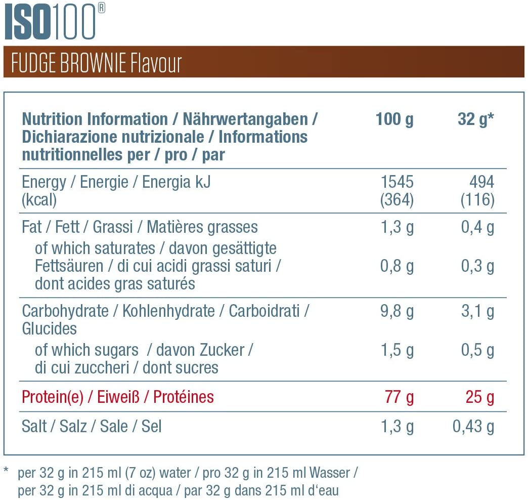 Dymatize ISO 100 Fudge Brownie 2,2 kg - Whey Protein Hydrolysat + Isolat Powder, 2.2 kg (Pack of 1) - Image 4
