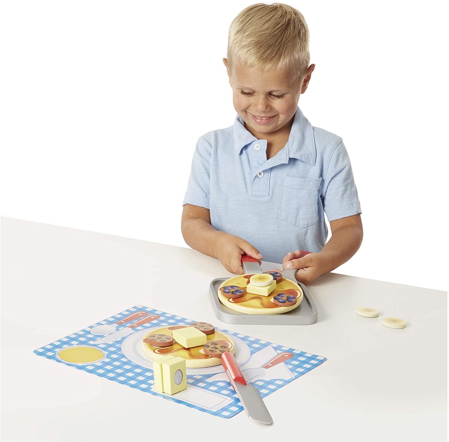 Melissa & Doug 19342 Food Pancake Set, Kid'S Toys Age 3, Gift for Boy Or Girl Multicolour, Multi-color, 1 EA - Image 2