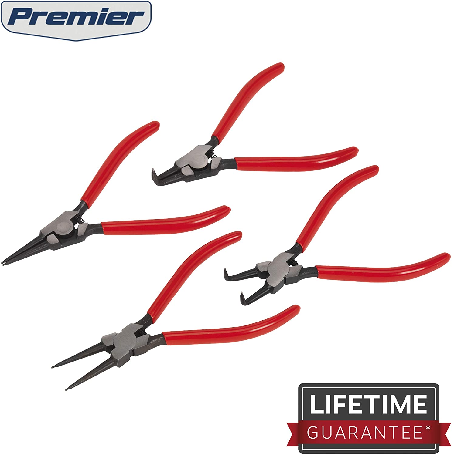 Sealey Ak8454 Circlip Pliers Set 4Pc 180Mm, White