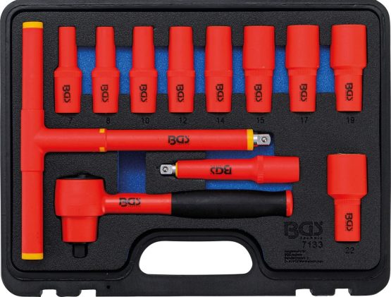 BGS 7133 | VDE Socket Set | 10 mm (3/8") Drive | 7 - 22 mm | 12 pcs.