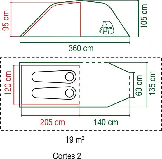 Coleman Cortes Tent, Absolutely Waterproof Lightweight Camping Tent with Sewn-in Groundsheet - Image 3