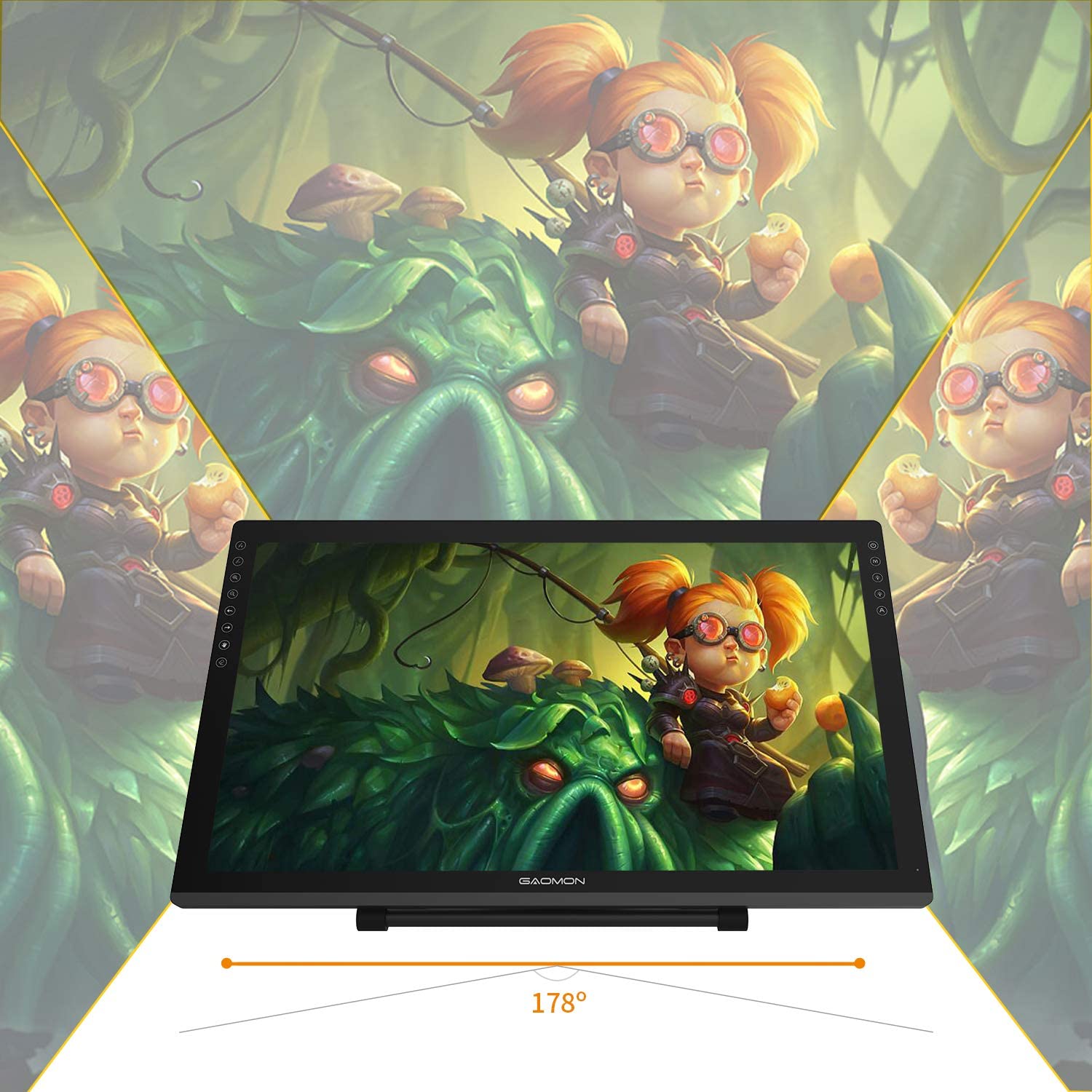 GAOMON PD2200 21.5 Inches Full Lamination Graphics Drawing Display with 8 Touch keys and 120% sRGB, for CG Drawing & Art Design - Image 4