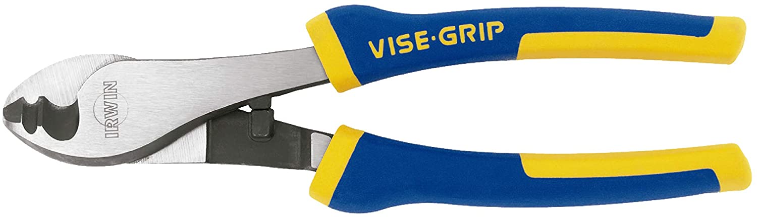 IRWIN VISE-GRIP Cable Cutting Pliers, 8”/200mm, 10505518, Blue, 5mm