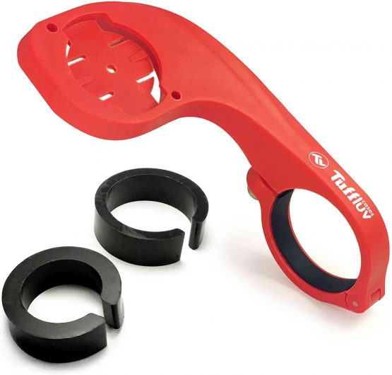 TUFF LUV Lollipop Mount E4_40 for Garmin Edge GPS Bike Handlebar Computer Mount Adapter - Red