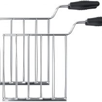 Smeg TSSR01 Two Frames for Toasting Sandwiches, for Toasters from TSF01 Series TSS401, Metal, Chrome