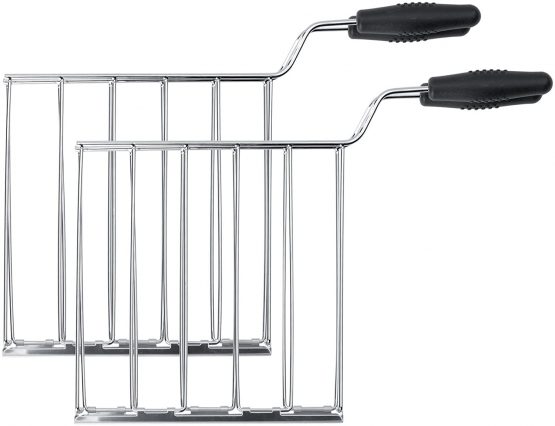 Smeg TSSR01 Two Frames for Toasting Sandwiches, for Toasters from TSF01 Series TSS401, Metal, Chrome