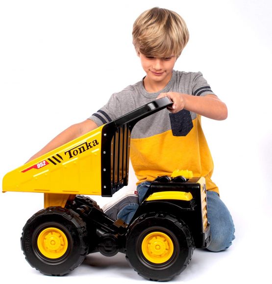 Tonka Steel Classic Toughest Mighty Dump Truck, Dumper Truck Toy for Children, Kids Construction Toys for Boys and Girls, Vehicle Toys for Creative Play, Toy Trucks for Children Aged 3 + - Image 2
