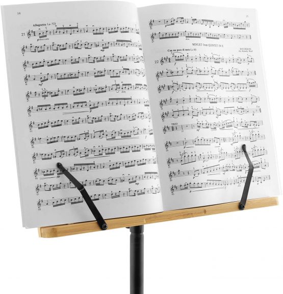 Theodore T-OMS-02 Bamboo Music Stand - Orchestral Wooden Music Stand, Bamboo Desk Music Holder with Tripod Base, natural, 11.0 cm*63.0 cm*36.0 cm - Image 3