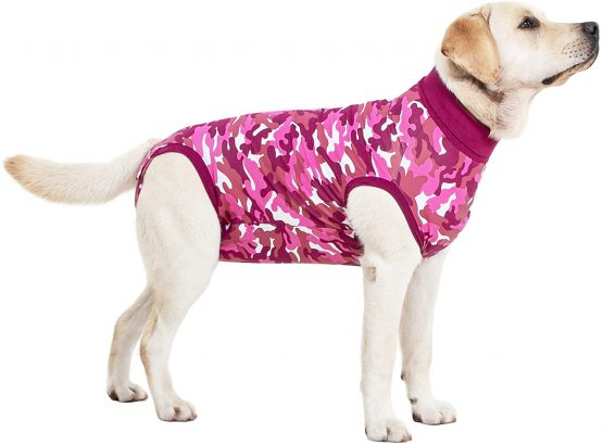 Suitical Recovery Suit Dog, X-Small, Pink Camouflage