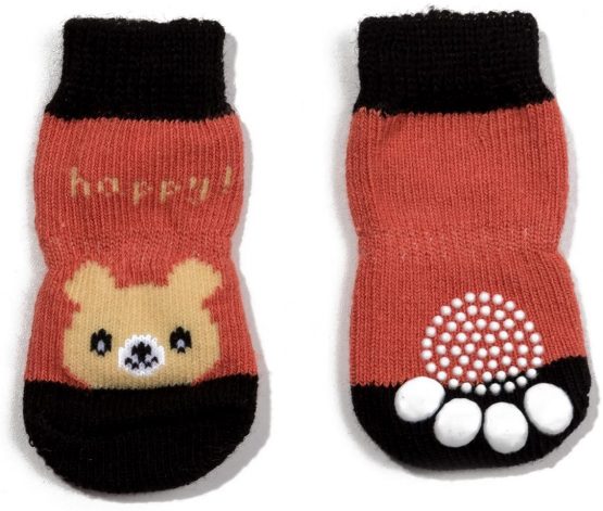 Harfkoko Pet Heroic 6 Sizes Anti-Slip Knit Dog Socks&Cat Socks with Rubber Reinforcement, Anti-Slip Knit Dog Paw Protector&Cat Paw Protector for Indoor Wear, Suitable for Small&Medium&Large Dogs&Cats - Image 4