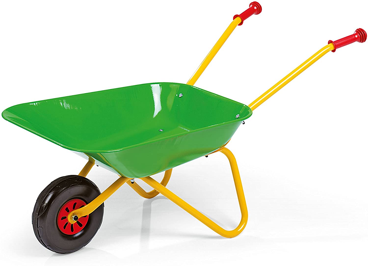 ROLLY TOYS Children's Wheelbarrow (Colour Yellow/Green, Garden Wheelbarrow, Metal Wheelbarrow